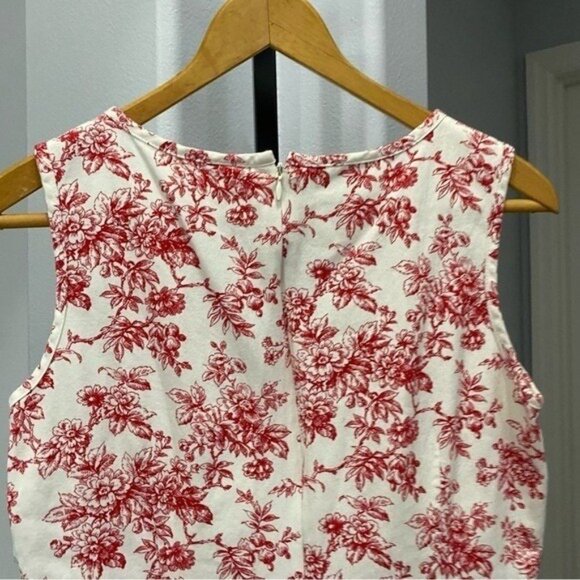 Sport By Liz Claiborne Floral Dress Mini Res White Cottagecore Farmhouse Sz 10 - Picture 5 of 6